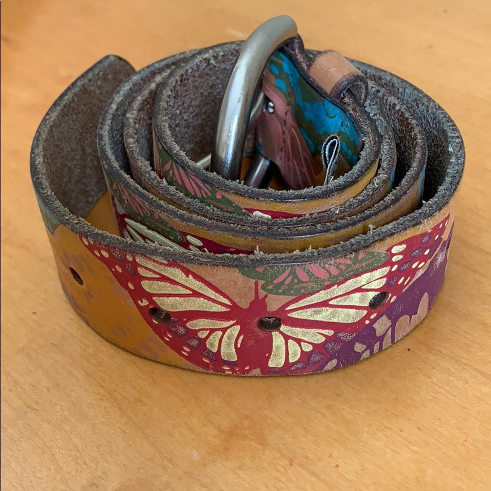Fossil Multicolor Butterfly Belt